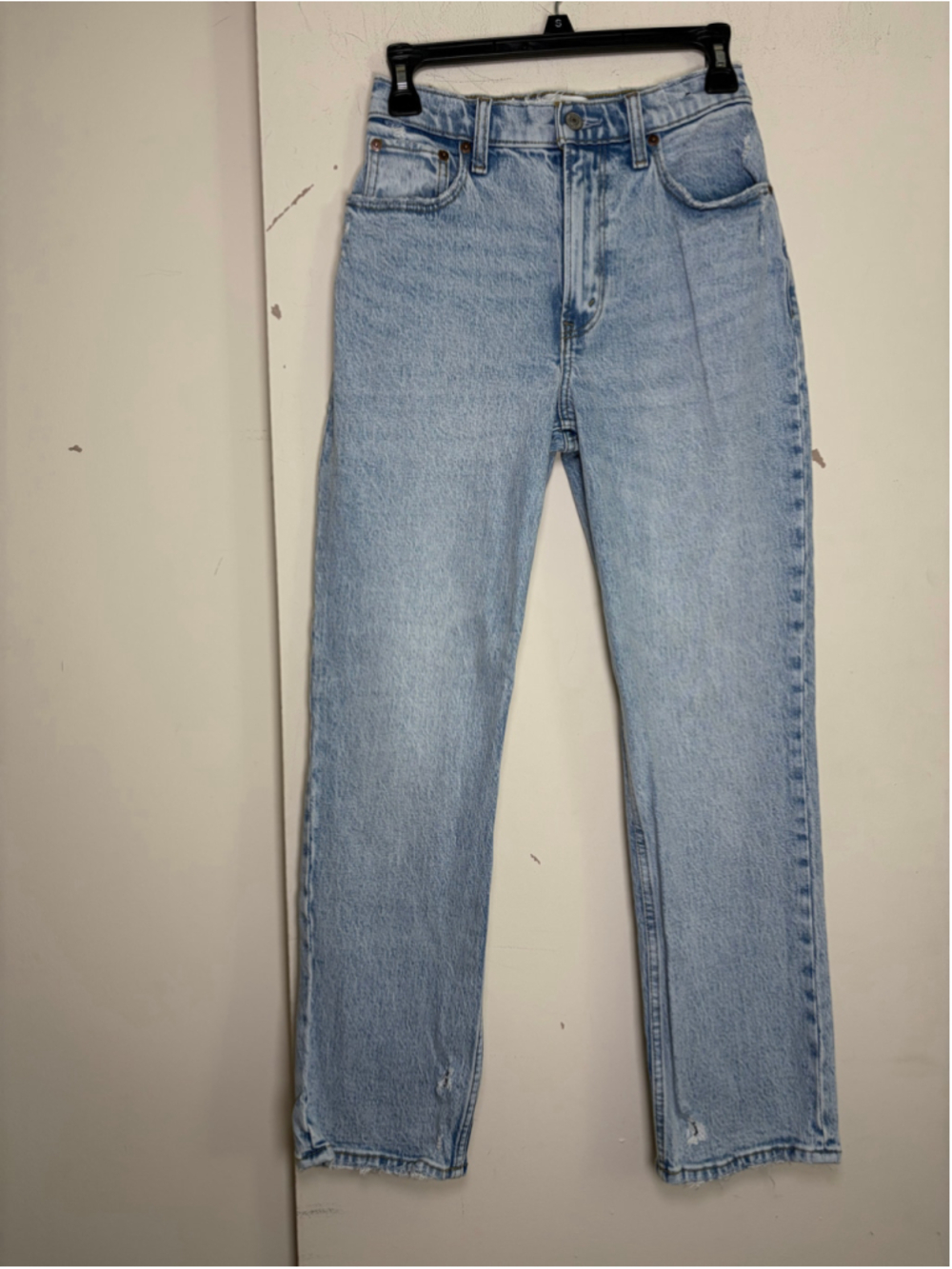 Abercrombie Fitch Curve Love 90s Straight Ultra High Rise Jeans 25/0S Light Wash